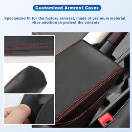 CDEFG Compatible with VW Polo AW MK6 Taigo 2018-2024 2025 Centre Armrest Armrest Lid Cover Scratch Protection Centre Console Faux Leather Armrest Box Cover Car Polo AWW Accessories