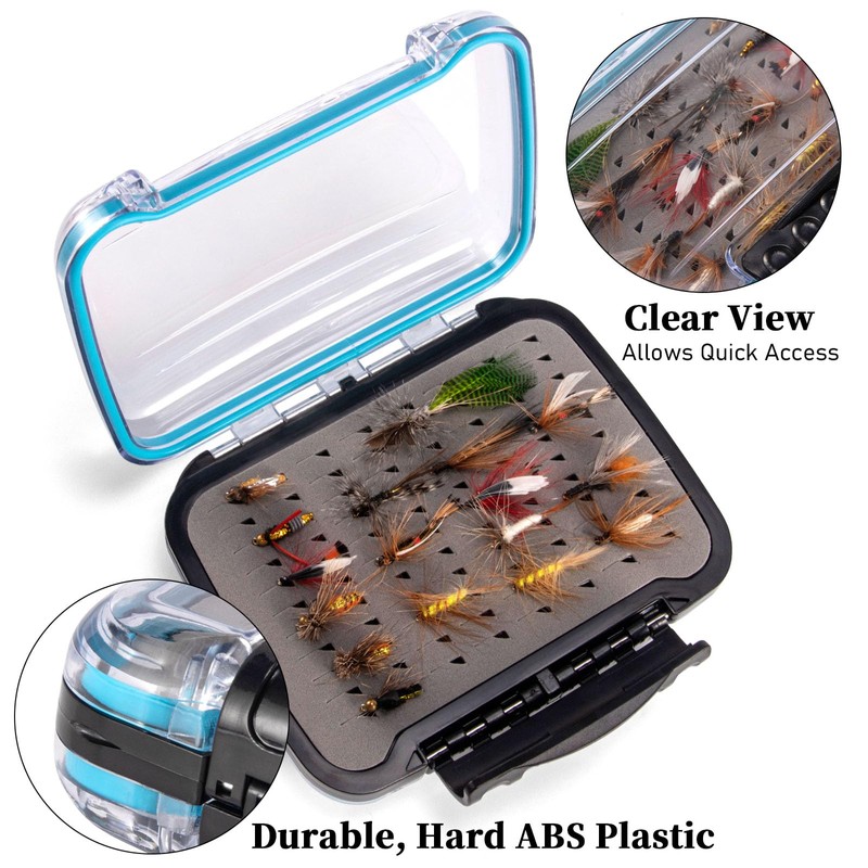 Dr.Fish Fly Fishing Box Flies Case Jig Box Waterproof Lightweight