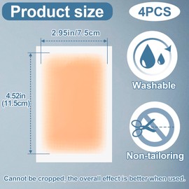 PAGOW 4 Pcs Tattoo Cover Up Tape, Waterproof Ultra Thin Scar Patch, Invisible Sweatproof Concealer Sticker, Breathable Skin Cover Up Pad for Tattoo, Scar, Birthmarks, Dark Spots (Fair Skin)