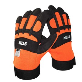 Stein 3 Sizes Forestry Protective Chainsaw Gloves With Left Hand Protection (Size 10)
