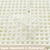 TYUU Cream White Bathroom Rugs, Waffle Bath Mat Non Slip