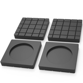 DEWEL Washing Machine, Anti-Vibration Rubber, Vibration Absorption, Shake Prevention, Set of 4, Anti-Vibration, Anti-Slip, Vibration Reduction, Natural Rubber