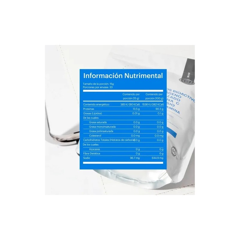 Colageno Blue Vitamina C Magnesio Glucosamina Sesen 500 Gr