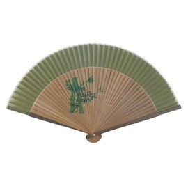 [Ken Onishi] Men's Short Sleeve Silk Pentex Hand Fan, bamboo