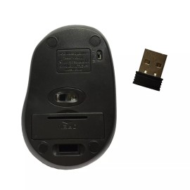 Unbranded Wireless 2.4 GHz USB Optical Mouse Black for Home & Office Use