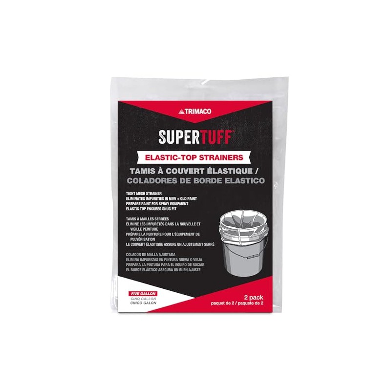 Trimaco Elastic Top Paint Strainer, 5 Gallon Size, 2 Per