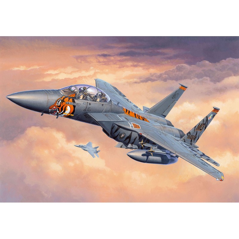 Revell 63996 62 Pieces F-15E Eagle Model Set, 1:144 Scale,