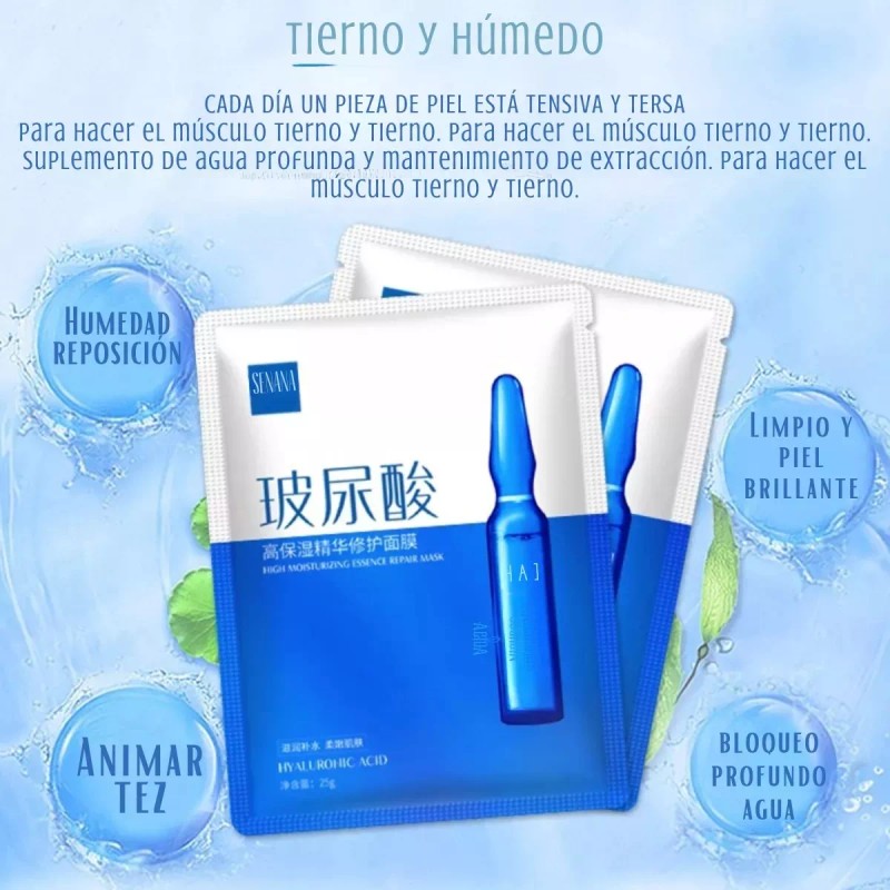 Universo en Linea Pack 10 Mascarilla Facial Hidratante Tonificante Al