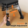 Blissfuhue Foldable RV Step Stool, Adjustable Height 6.7-9.1in,Heavy Duty Metal