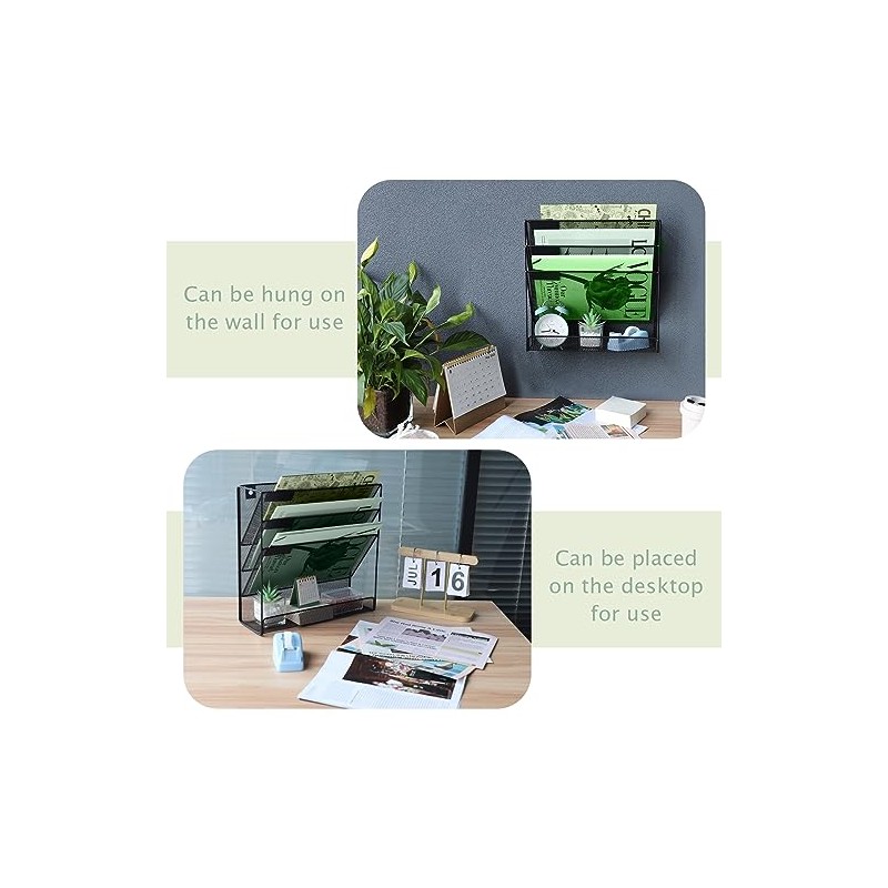 ideallife ideallife 3 Pockets Mesh Wall File Holder Organizer with