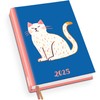 Dumont Pocket Diary White Cat 2025, 11.3 x 16.3 cm,