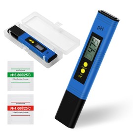 Digital pH Meter for Water, 0.01pH High Accuracy Tester Pen, 0-14 Measurement Range, Auto Calibration & LCD Display, Pocket-Size for Drinking Water, Pool, Aquarium & Hydroponics, Waterproof Design (Bl