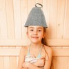 3 Pieces Felt Sauna Cap, Simple Absorbent Hair Drying Cap,