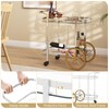 Tangkula Bar Cart for The Home, 2-Tier Rolling Tempered Glass