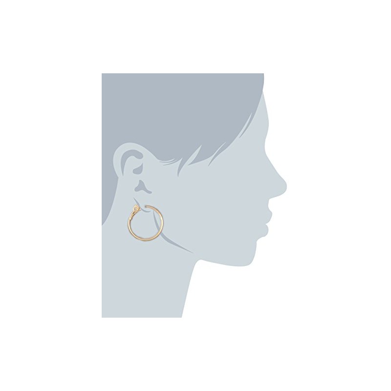 Anne Klein Classics Gold-Tone Wide Hoop Clip-On Earrings