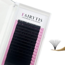 FAIRYTIS Classic Lash Extensions C/CC/D Curl 8-25mm Mixed & Single Length Tray,Self Adhesive Lashes Natural Look, Cashmere Volume Lash Extensions for Cashmere Lashes Tray Supplies ,Matte Black