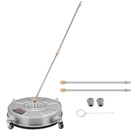 18" Pressure Washer Surface Cleaner Attachment with 2 Nozzles - 4000 PSI Heavy Duty Concrete Cleaner for Driveway, Patio, Deck - Compatible with 2200-4000 PSI & 4 GPM Power Washers ‌