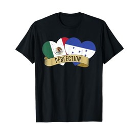 Mexican Honduran Flag Heart shirt Honduras Mexico Heritage T-Shirt