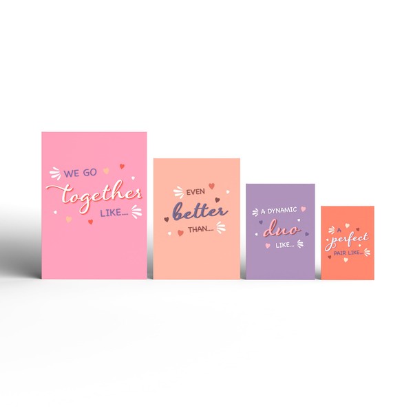 We Go Together Like... Valentine's Day Nesting Card