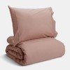 Bianca Plain Dyed Cotton Percal Rose Tan 200TC Flat Sheet
