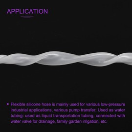 DMiotech Silicone Tubing Clear Plastic Tube, 0.5mm ID x 1.5mm OD 15ft(5m) Silicone Tube Flexible Hose