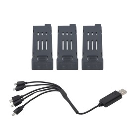 1200mah Lithium Battery Black Strong Protection 3.7V High Conversion for E58 L800 JY019 S168 Remote Control Drone Three Batteries