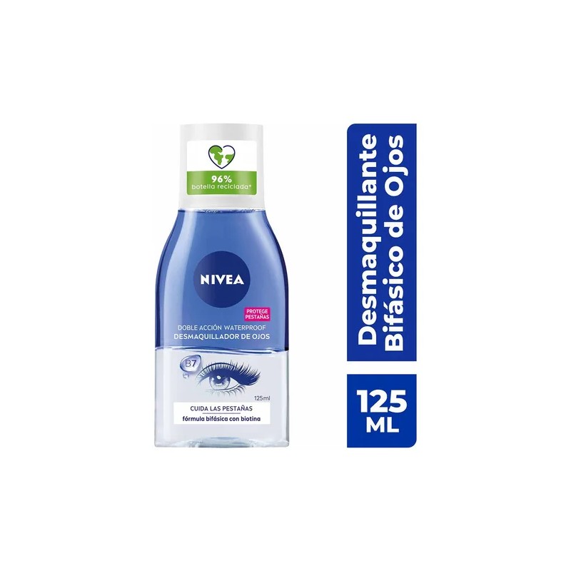 Desmaquillante De Ojos Nivea Bifásico Con Biotina - 125 Ml