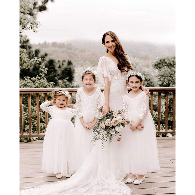 Girl Toddler Full-Length Straight Tulle Tutu Lace Back Party Flower