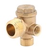Check Valve 10 x 16 x 20mm 3 Port Brass