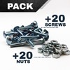 DOJA Industrial Carriage Bolts and Nuts Set, 8 x 80