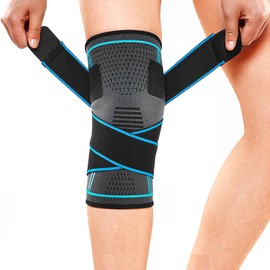 Pnrskter Knee Support for Men Women, Compression Knee Brace Kneecap, Adjustable Knee Strap, Knee Sleeves for Arthritis,Running,Gym,Sports (1PCS)