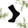 Basic Treasure 5 Pairs of Men's Bamboo Socks, Black, Premium