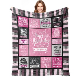 Happy Birthday Blanket Birthday Gifts for Women - Happy Birthday to You 50" X 60" Soft Throw Blanket - Happy Birthday Gifts for Woman Girl Birthday Gift Ideas