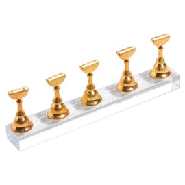 FamGift Nail Practice Inlet DIY Tray Instep Receptor Magnet Suction Acrylic Base Nail Experience Mobile Nail Experience Upper Production Inlet (Metal Pieces 4 x 11 Gold 5 Pieces)