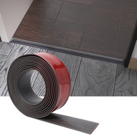 Floor Transition Strip Self Adhesive, 2" x 9.9Ft Threshold for Doorways, Carpet to Tile Transition Strip - Dark Grey Wood Grain