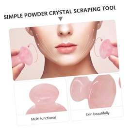 FRCOLOR 2pcs Natural Crystal Scraping Board and Face Massaging Rods Jade Gua Tools for Muscle Relief Compact Design for Home and Travel and Friends