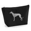 Greyhound Make Up Bag, Black Canvas Cosmetic Bag, Greyhound Gift,