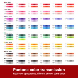 RICHWORD Embroidery Machine Thread 100 Colors 40WT (108D/2) Polyester Thread Kit Each Spool 4000M (4374Y) Suitable for Embroidery Machines and Sewing Machines