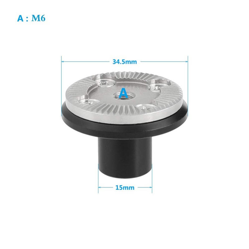 CAMVATE Adaptador estándar M6 para rosetón con micro varilla de