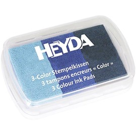 Heyda Heyda 204888464 Heyda 204888464 3-Color Stempelkissen 9 x 6 cm, (Blautöne) (Blautöne)