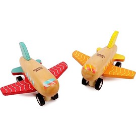 Planète Bois 030144A Planete Bois Planete Bois Aircraft FSC-030144A-1 Piece Random Colour Wooden Children's Game Leisure Collectable 9 cm x 5 cm from 18 Months