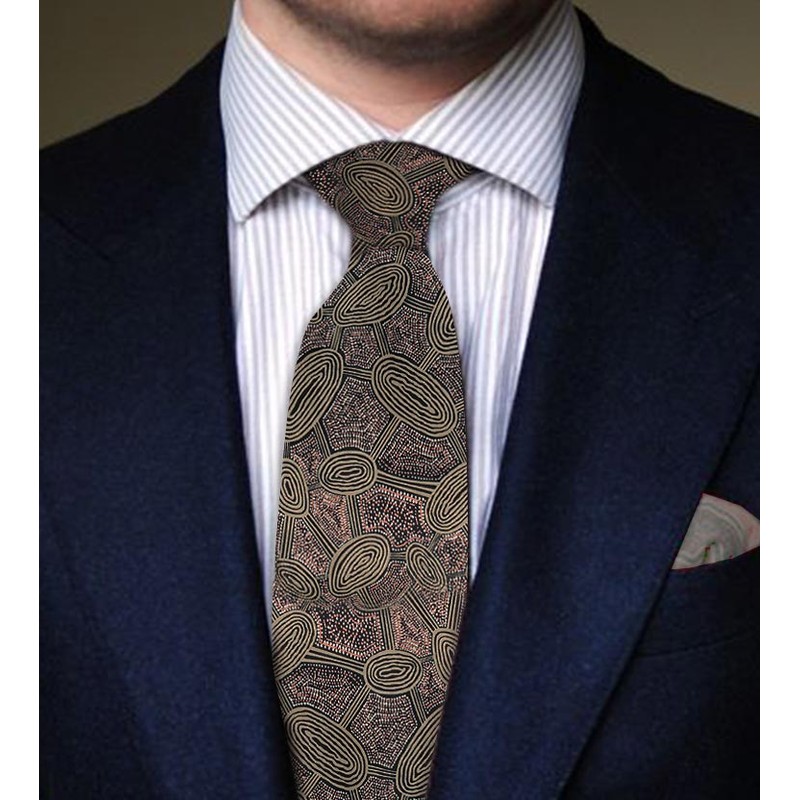 Australian Made Travel Dream Brown Yijan Tie
