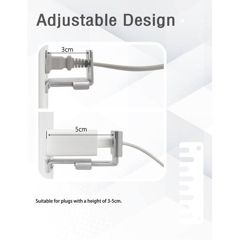 Charger Lock to Outlet, ILIVABLE Adjustable Metal Outlet Lock, Firmly