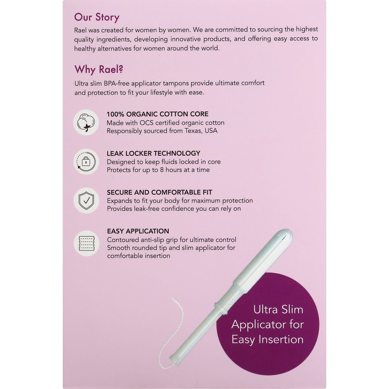 Rael Tampons Cotton Super 16 count (Pack of 3)