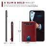 SERMAN BRANDS RFID Blocking Slim Bifold Genuine Leather Minimalist Front