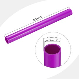 MECCANIXITY 1.3 Inch PVC Rigid Tube Round Pipe Tubing Hardware Tubing 27.2mm ID 32mm OD 330mm/13" Purple High Impact for Water Pipe Crafts
