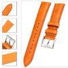 Gomvadr Quick Release Leather Watch Band, Tan/Silver Buckle, 22mm