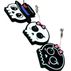 CTABPALS Cute Skull Soda Can Opener Pop Can Tab Opener With Keychain Strap Help for Long Nails,Kids,Sore Hands,Arthritis White02