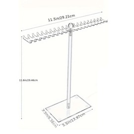 Yuelulala Acrylic Necklace Display Stand Necklace Tree Stand Bangles Tower Stand Necklace Stand Necklace Display Rack Bracelet Hanging Organizer Jewelry Acrylic Transparent (A42-1)