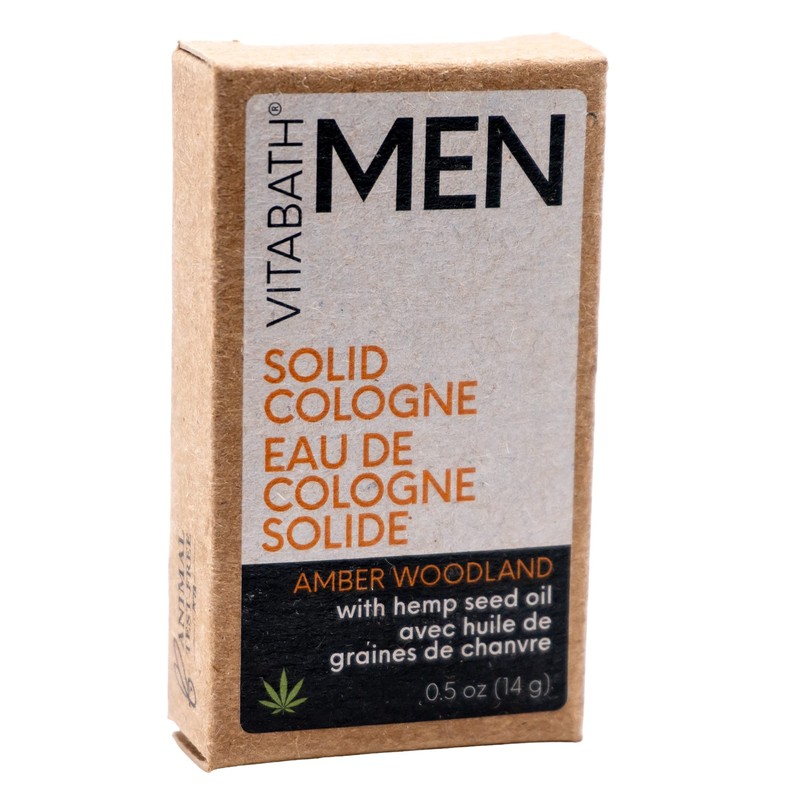 Vitabath Men's Solid Cologne Invigorating Crisp Cool Water & White